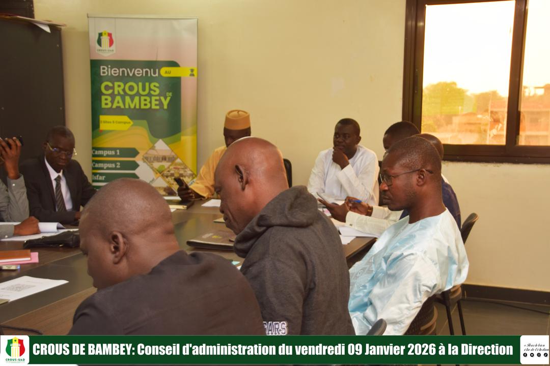 Conseil d'Administration du CROUS de Bambey!